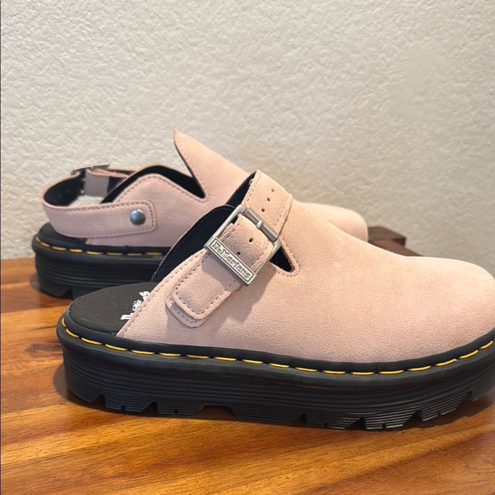 Dr. Martens Blush Suede Slip-Ons